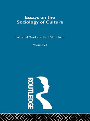 cover image of Essays on the Sociology of Culture